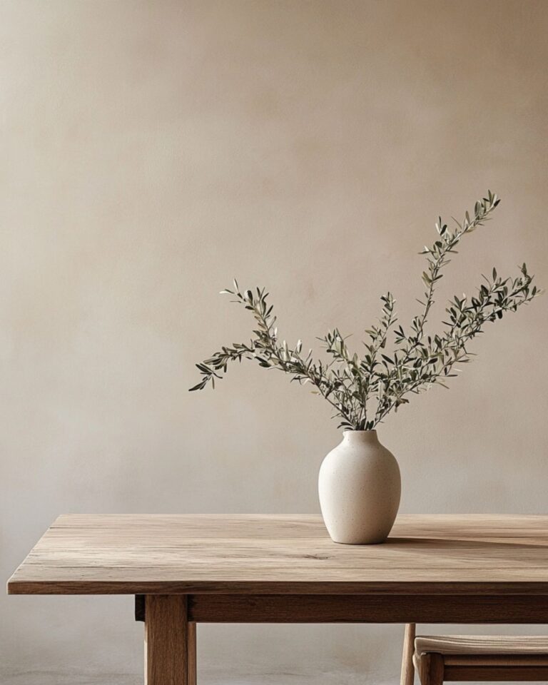Minimalist interior with a ceramic vase, representing a life first approach to personalised financial advice.