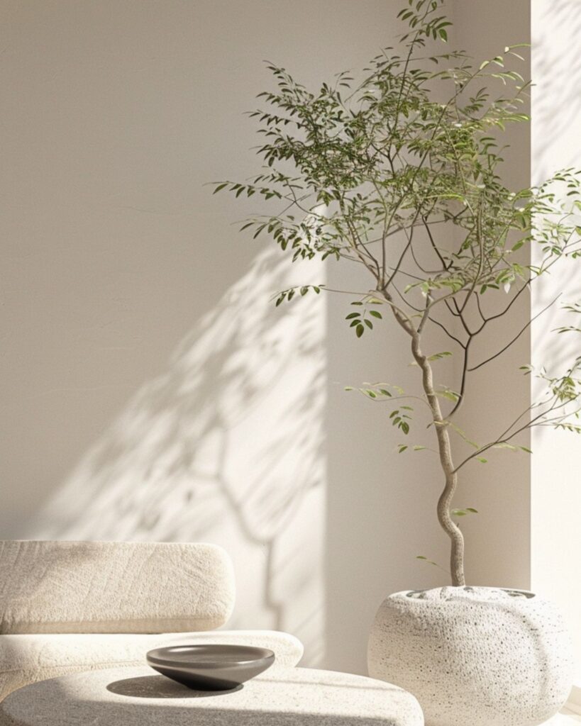 Light-filled interior with a growing tree, representing a long-term partnership built on ongoing financial advice and wealth management.